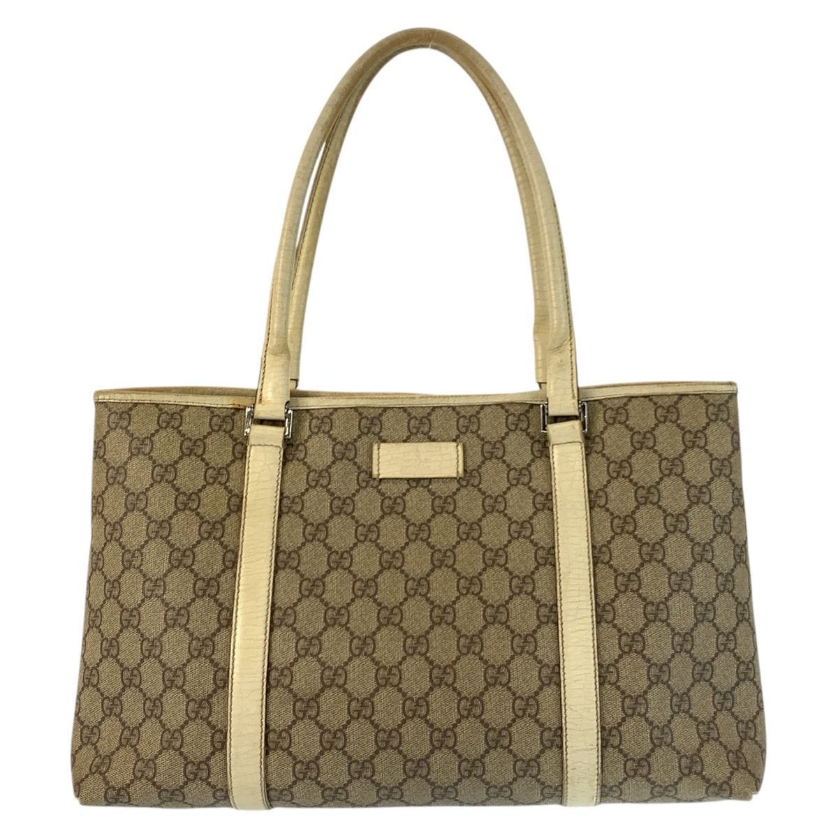 GUCCI グッチ ベージュ アイボリー シルバー金具 GGスプリーム