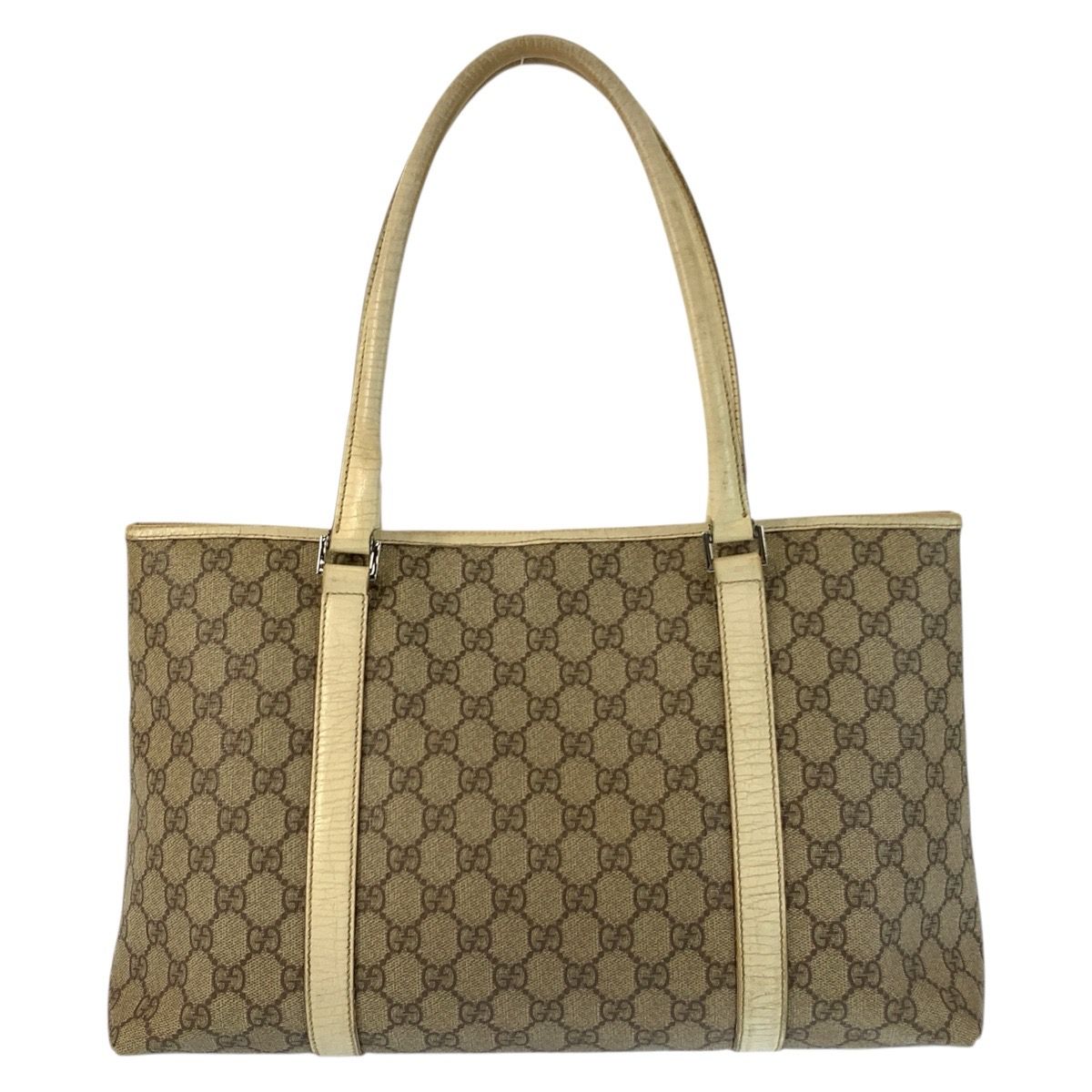 GUCCI グッチ ベージュ アイボリー シルバー金具 GGスプリーム