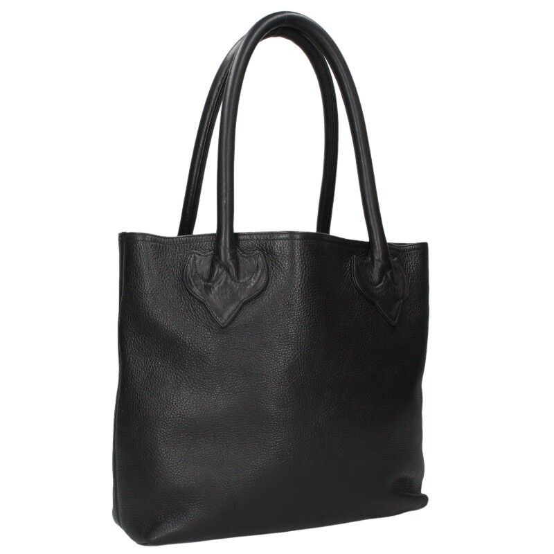 [ひー坊]クロムハーツ トートバッグ FS レザー クロスパッチ ブラック クロムハーツ FS TOTE/FS トート クロスパッチ付きレザートートバッグ