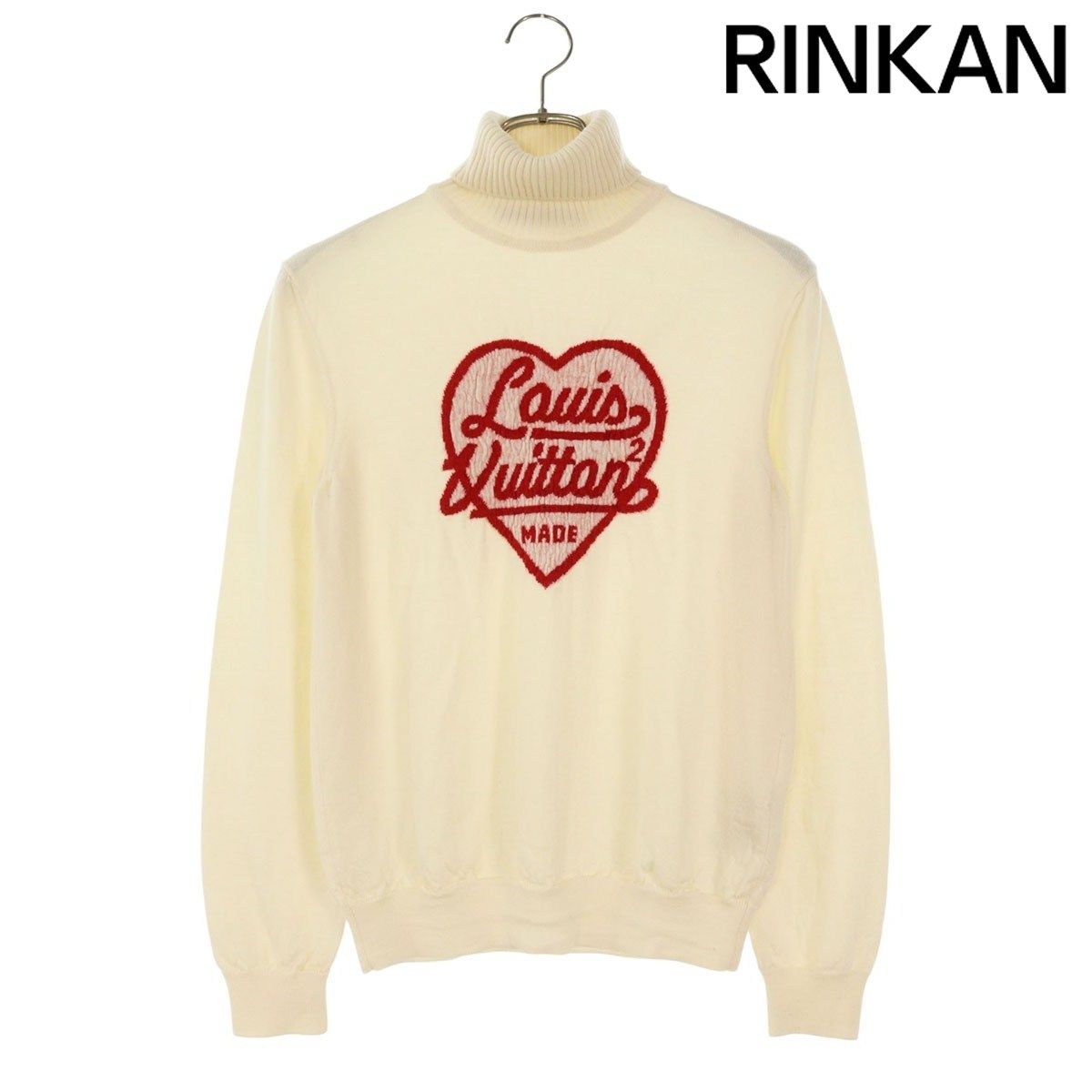 ルイヴィトン ×NIGO  22SS  RM221M ZLL HMN05W インタルシアハート タートルネックニット メンズ M ルイヴィトン ×NIGO 22SS RM221M ZLL HMN05W インタルシアハート