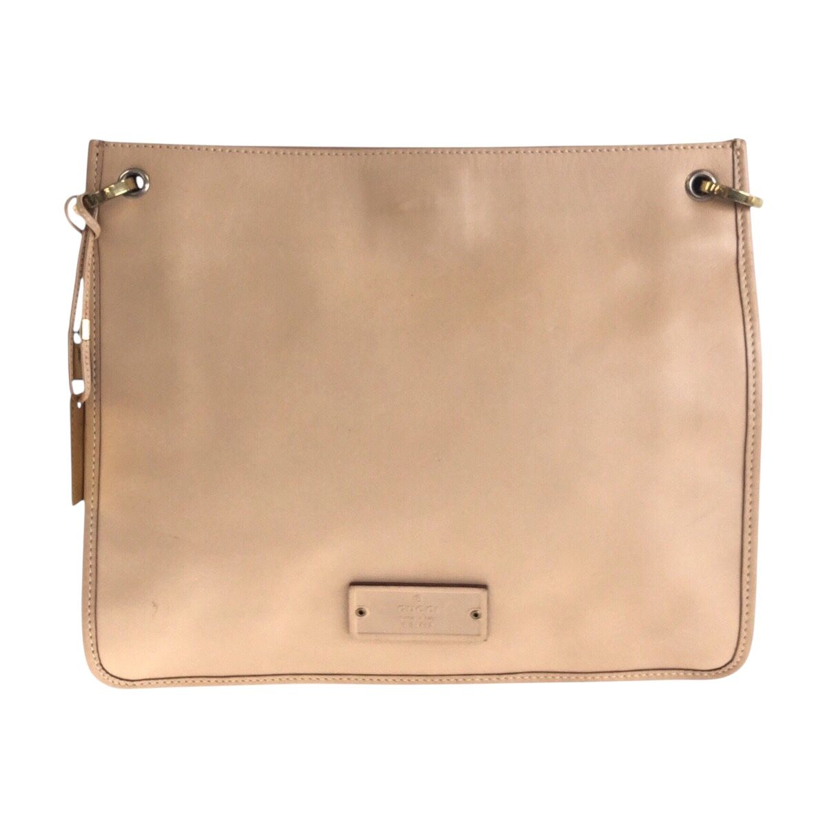 美品 GUCCI グッチ ベージュ ゴールド金具 レザー 91762 ショルダー