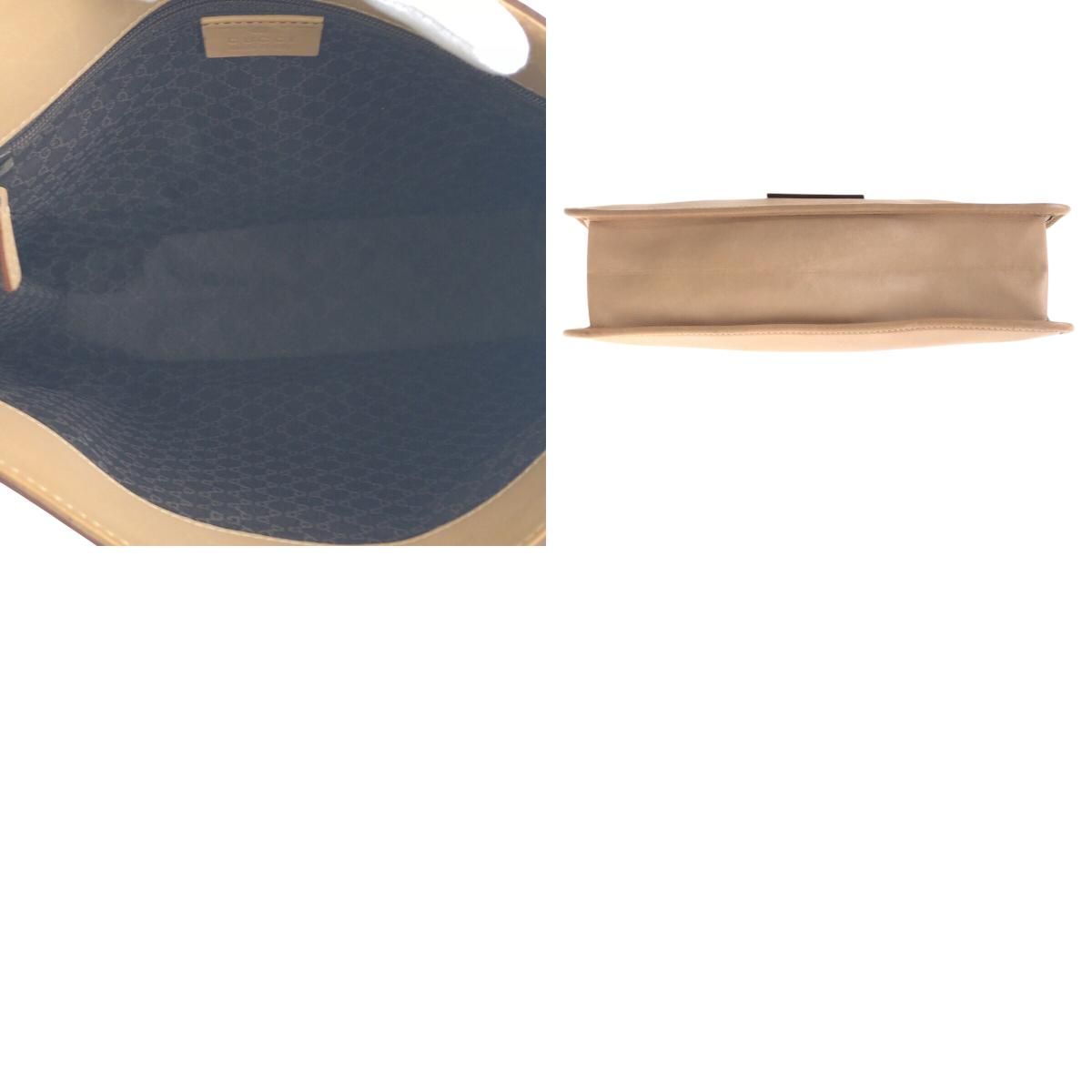 美品 GUCCI グッチ ベージュ ゴールド金具 レザー 91762 ショルダー