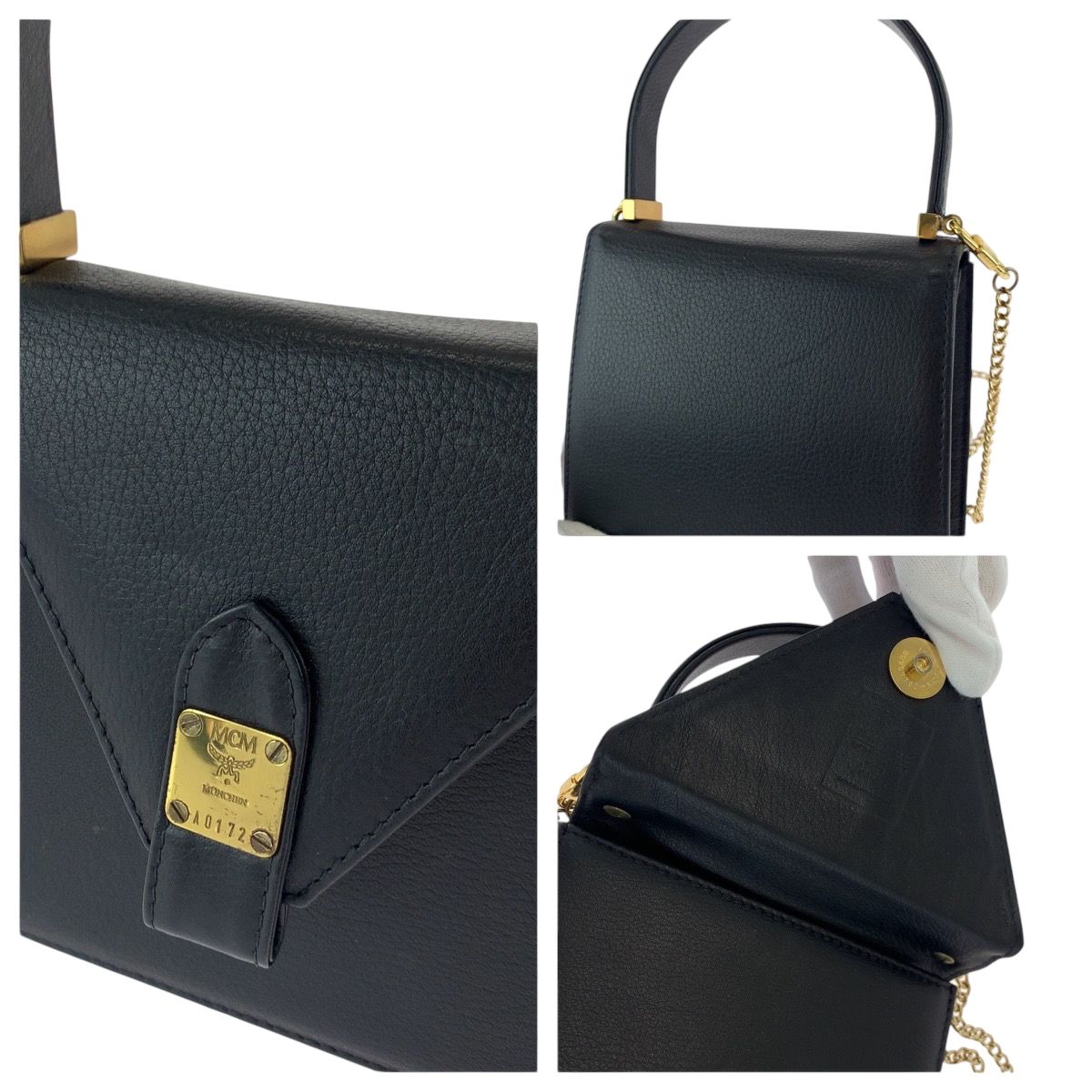 バッグ MCM エム シー エム ヴィンテージ ブラック 黒 ゴールド金具 
