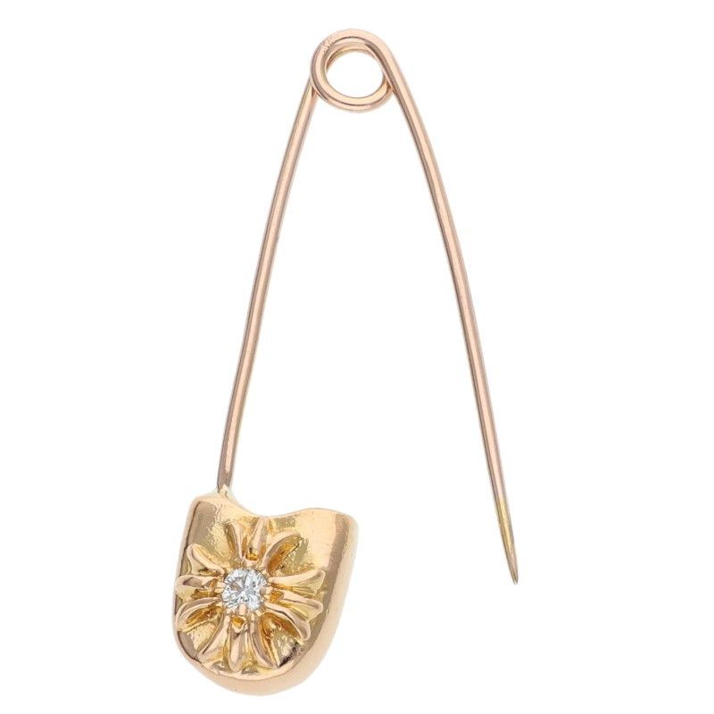 クロムハーツ 22K SAFETY PIN S 1DIA/22Kスモールセーフティピン 1