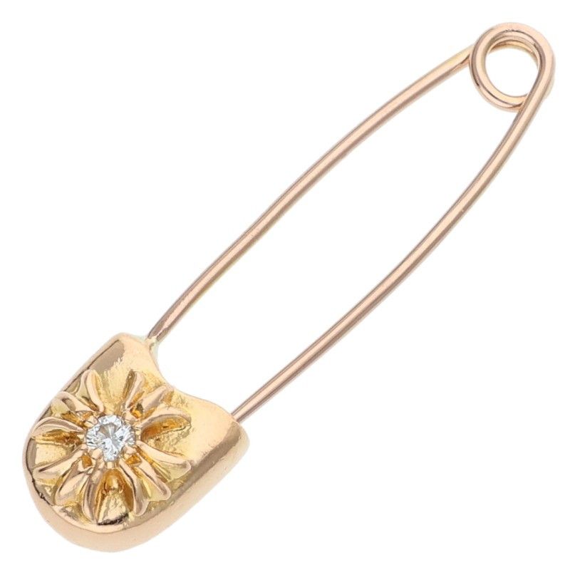 クロムハーツ 22K SAFETY PIN S 1DIA/22Kスモールセーフティピン 1