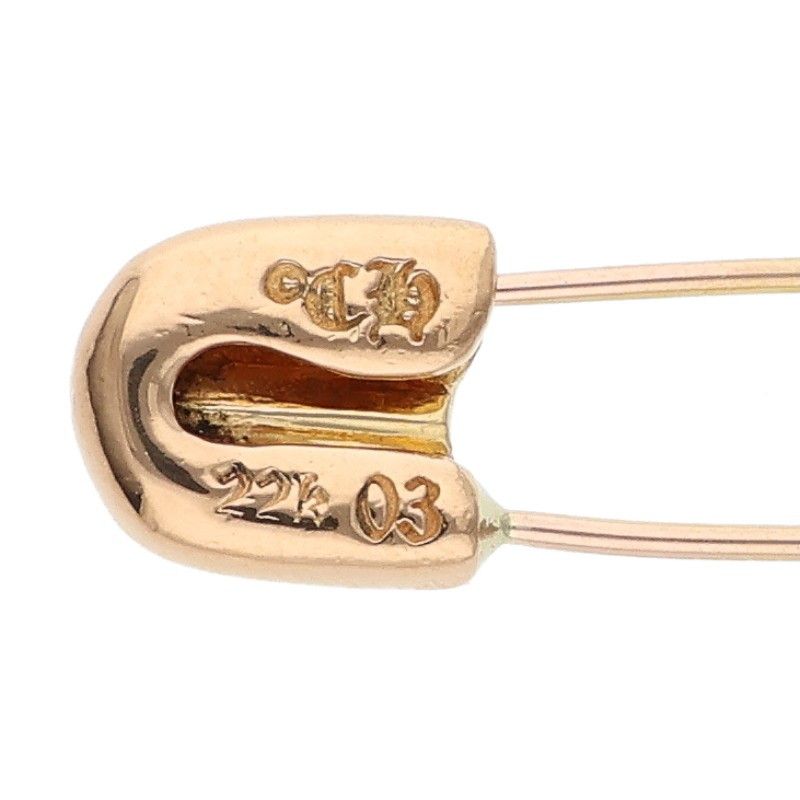 クロムハーツ 22K SAFETY PIN S 1DIA/22Kスモールセーフティピン 1