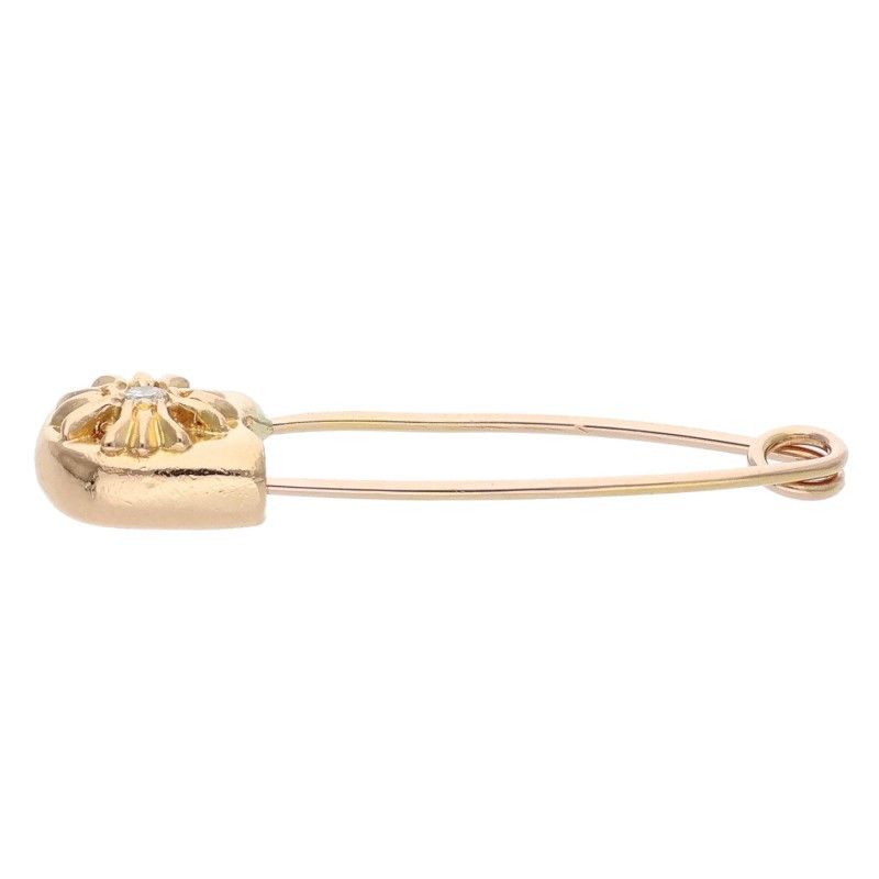 クロムハーツ 22K SAFETY PIN S 1DIA/22Kスモールセーフティピン 1