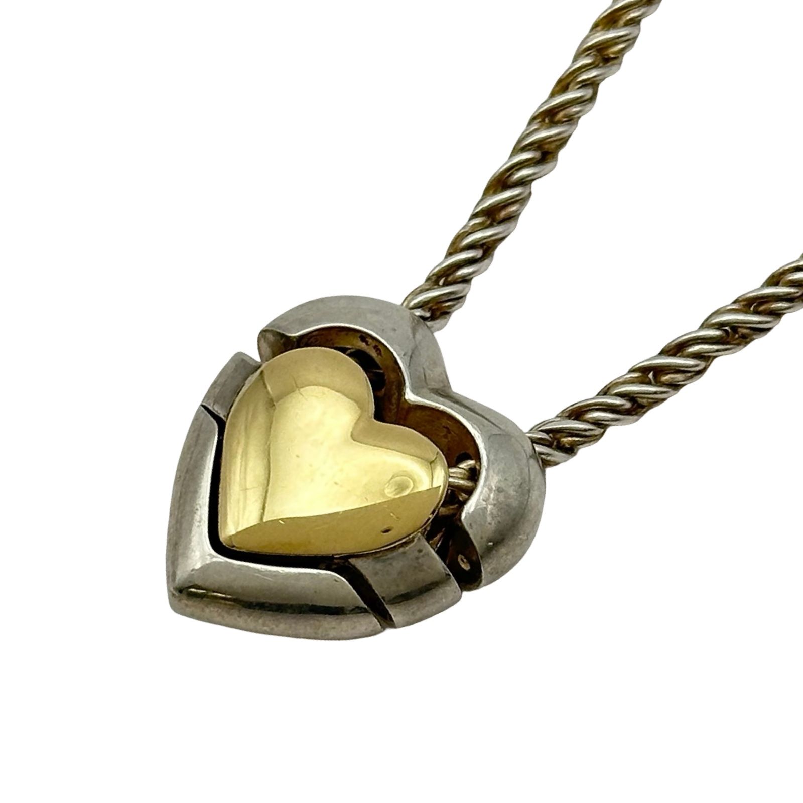ティファニー TIFFANY＆CO パズルハート ネックレス シルバー/ゴールド 25/750 ジュエリー