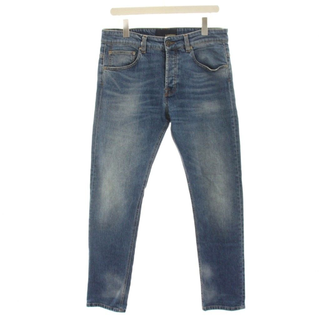 ラルディーニ LARDINI デニムパンツ ジーンズ USED加工 ウォッシュ加工 33 水色 ライトブルー /HN52