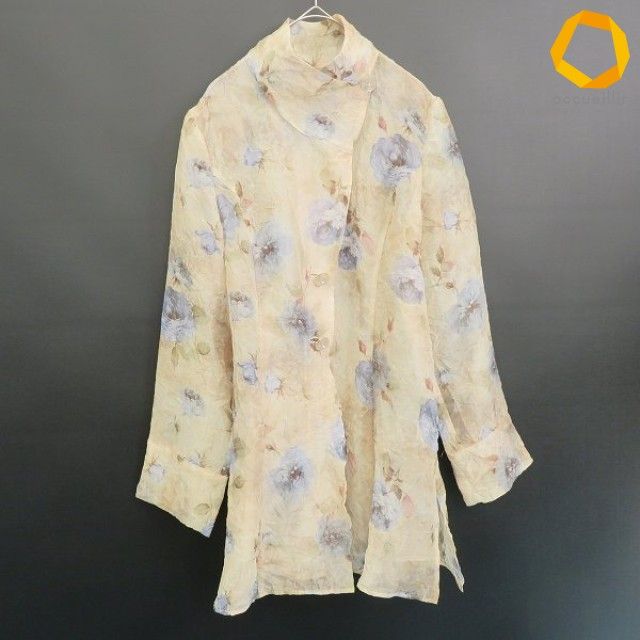 バライロノクラシ バラ色の暮し ジャケット シャツ ブラウス カーディガン 羽織 トップス シースルー 花柄 総柄 レディース [x950614]