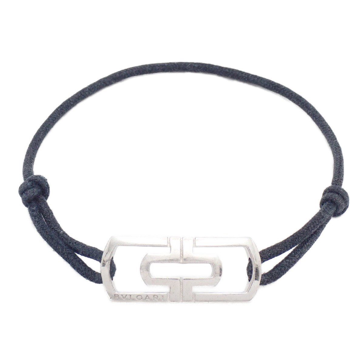 BVLGARI ブルガリ パレンテシ コード ブレスレット シルバー925 ネイビー系【いおき質店】