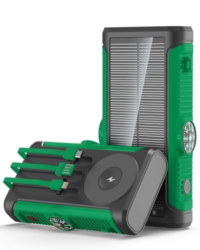 ソーラー 【60000mAh大容量?22.5W/222Wh?6台同時充電】 5way蓄電 手回し充電 ソーラーチャージャー ソーラー充電器 4ポート搭載 3本ケーブル内蔵 LEDライト付き SOSモード IPX7防水 耐衝撃 コンパス搭載 i 02cbdf2e