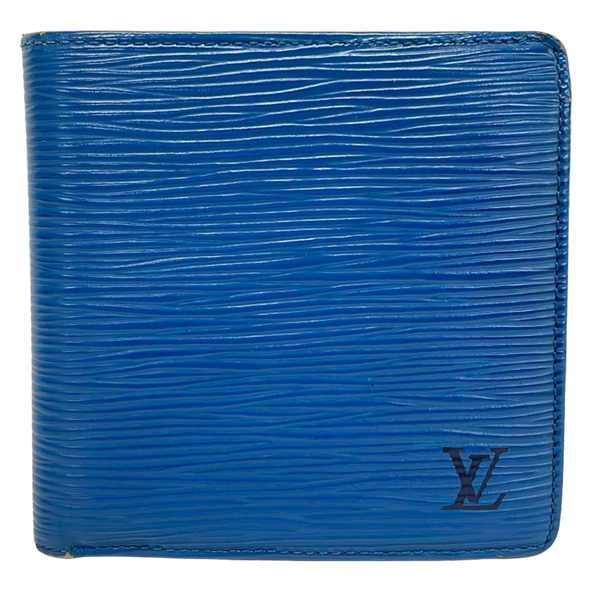 LOUIS VUITTON(ルイヴィトン) 2つ折り財布 エピ ポルトビエカルトクレディモネ M63545 トレドブルー レザー