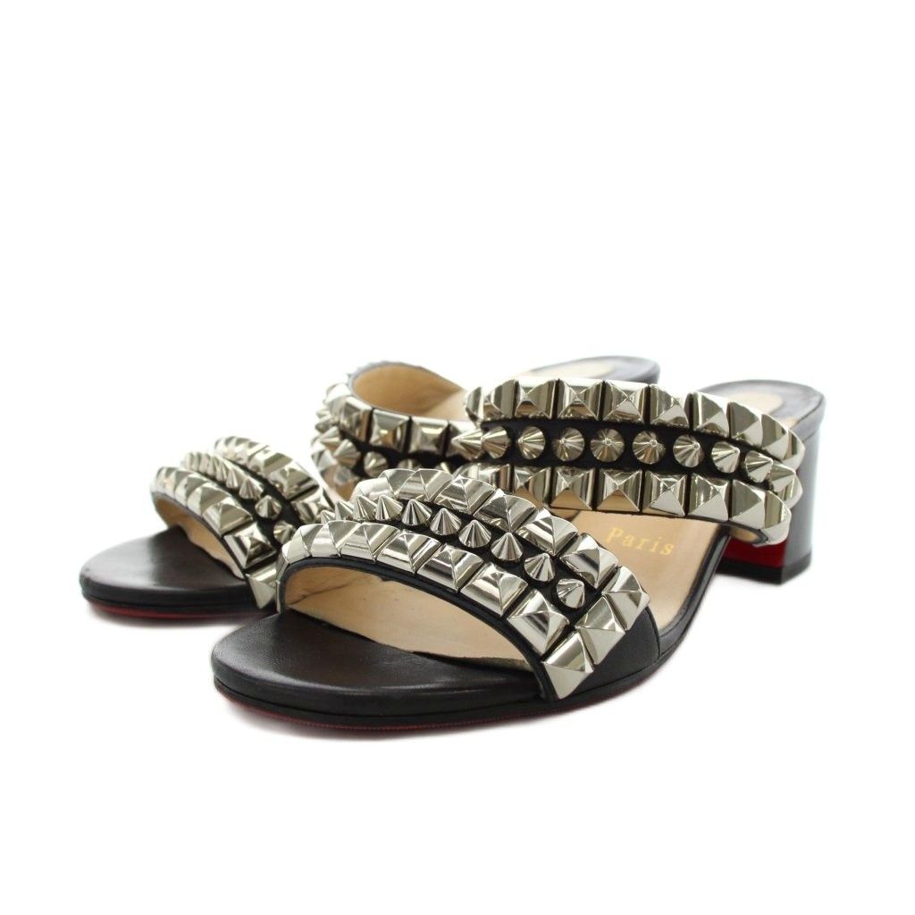 クリスチャンルブタン Christian louboutin サンダル スタッズ ヒール