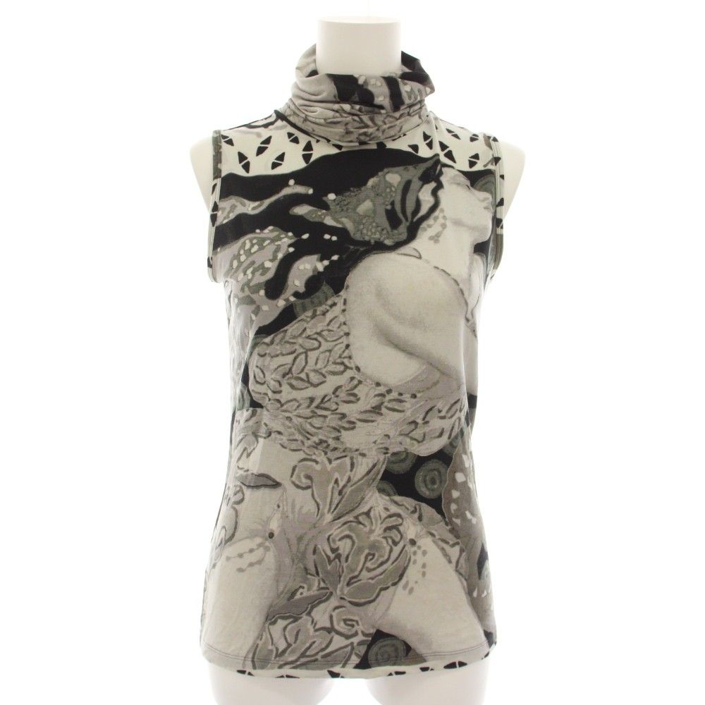 ジャンポールゴルチエ ファム Jean Paul GAULTIER FEMME タンクトップ タートルネック 総柄 40 黒 ブラック グレー KKYGNA0806 /YT 21,939円