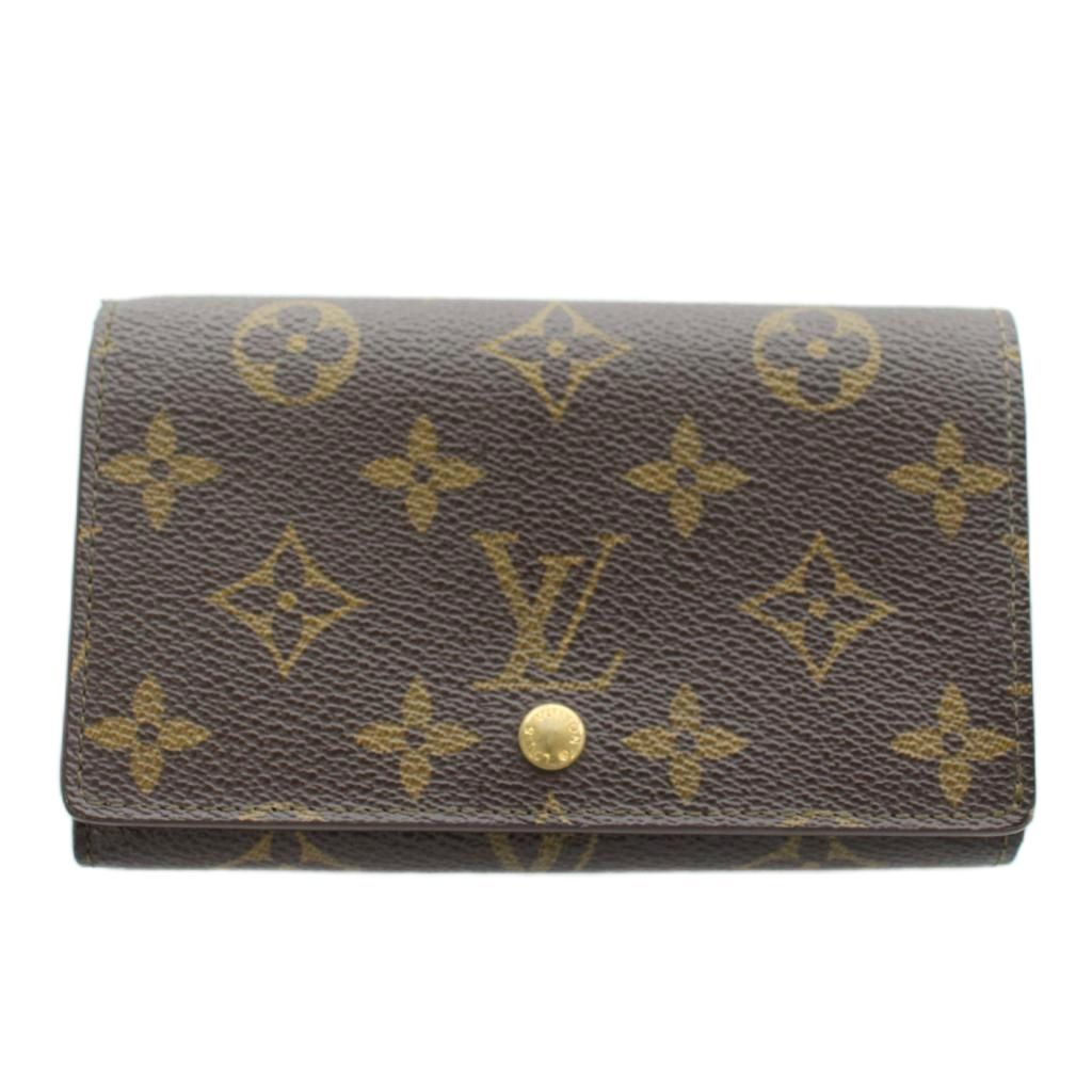 ルイヴィトン LOUIS VUITTON ポルト モネ ビエ トレゾール モノグラム 財布 二つ折り 小銭入れ 茶 ブラウン M61730 /AN20 ■OH
