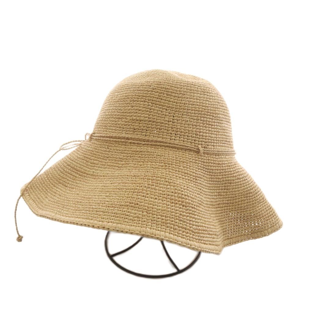 美品★ ヘレンカミンスキーHELEN KAMINSKI麦わら帽子 ロゴ金具 ヘレンカミンスキー HELEN KAMINSKI 麦わら帽子 茶 ブラウン /AN22
