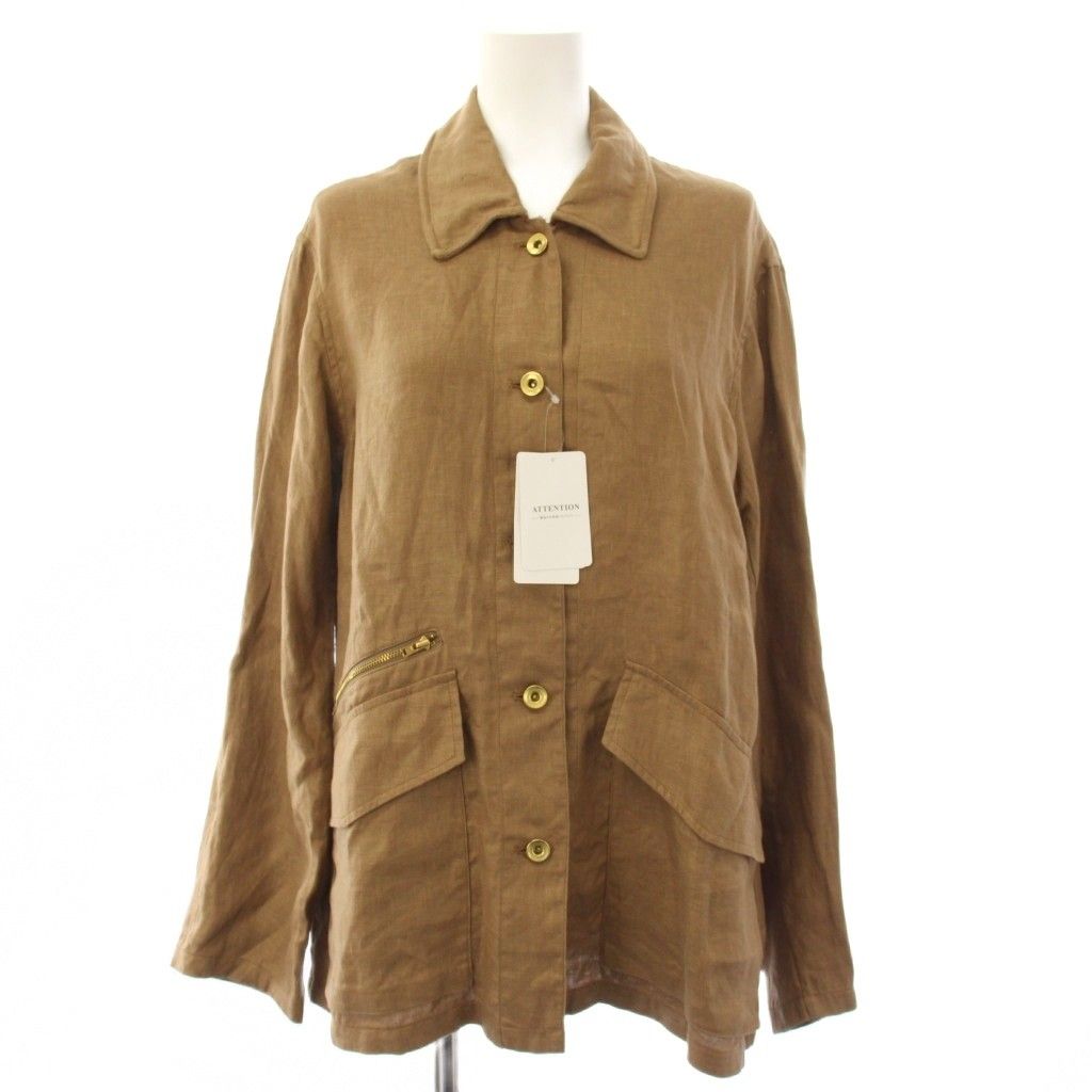 ミューズ ドゥーズィエム クラス MUSE de Deuxieme Classe 26SS OGLINEN COVERALL ジャケット 麻 リネン F 茶 ブラウン 26010500412010 /AN66
