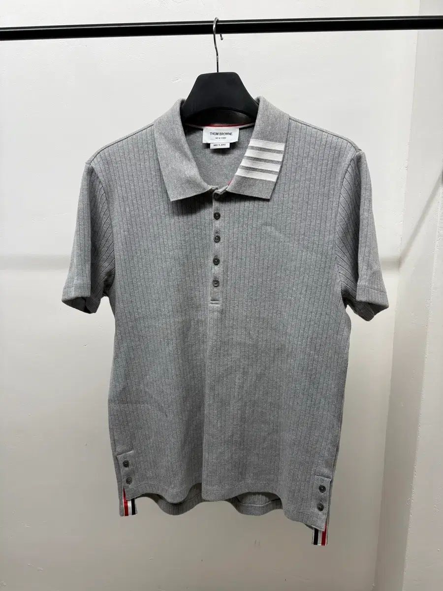 トムブラウン ネック斜めボーダー ポロ カラーTシャツ 3サイズ