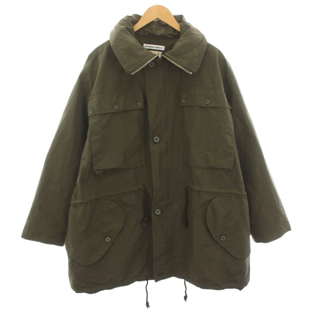 キャサリンハムネット KATHARINE HAMNETT ヨーク YOKE 25AW リサイクルポリエステルハーフコート Recycle Polyester Half Coat モッズコート アウター 3 カーキ YK25FW01128C-KH /YT