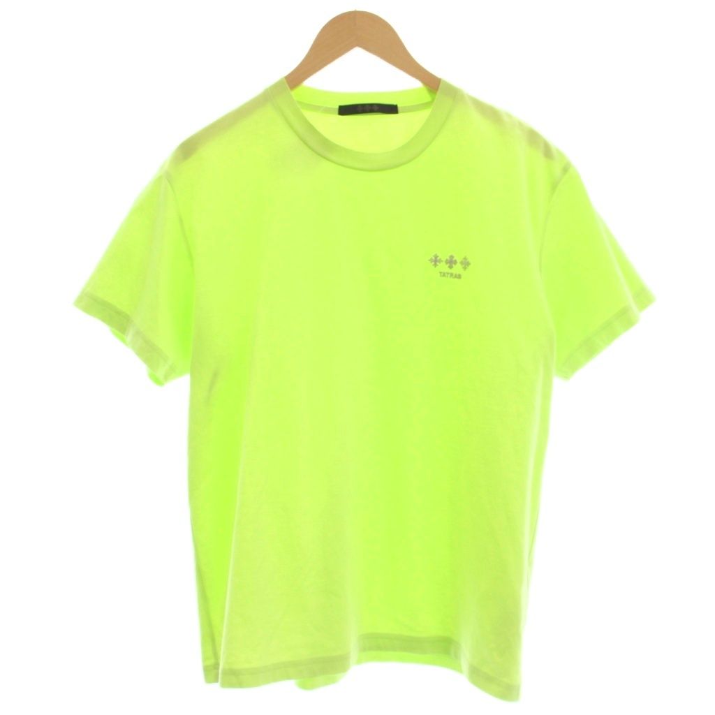タトラス TATRAS Tシャツ ネオンカラー 半袖 ロゴ 01 ライムグリーン 黄緑 MTAT23S8193-M /☆G1