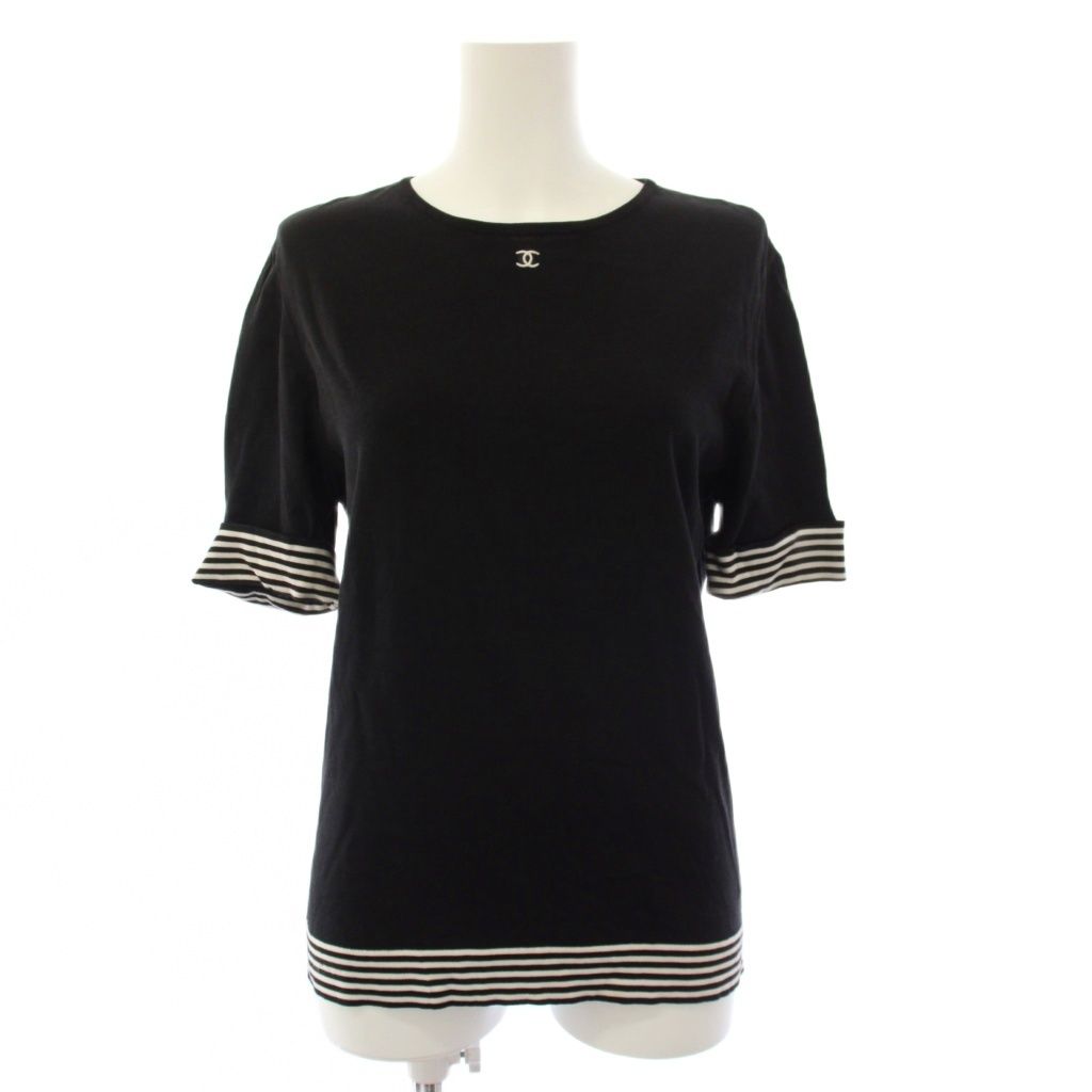 シャネル CHANEL 90s ココマーク ニット カットソー 半袖 98P 38 黒 ブラック P10603V00456 /AN44 42,540円