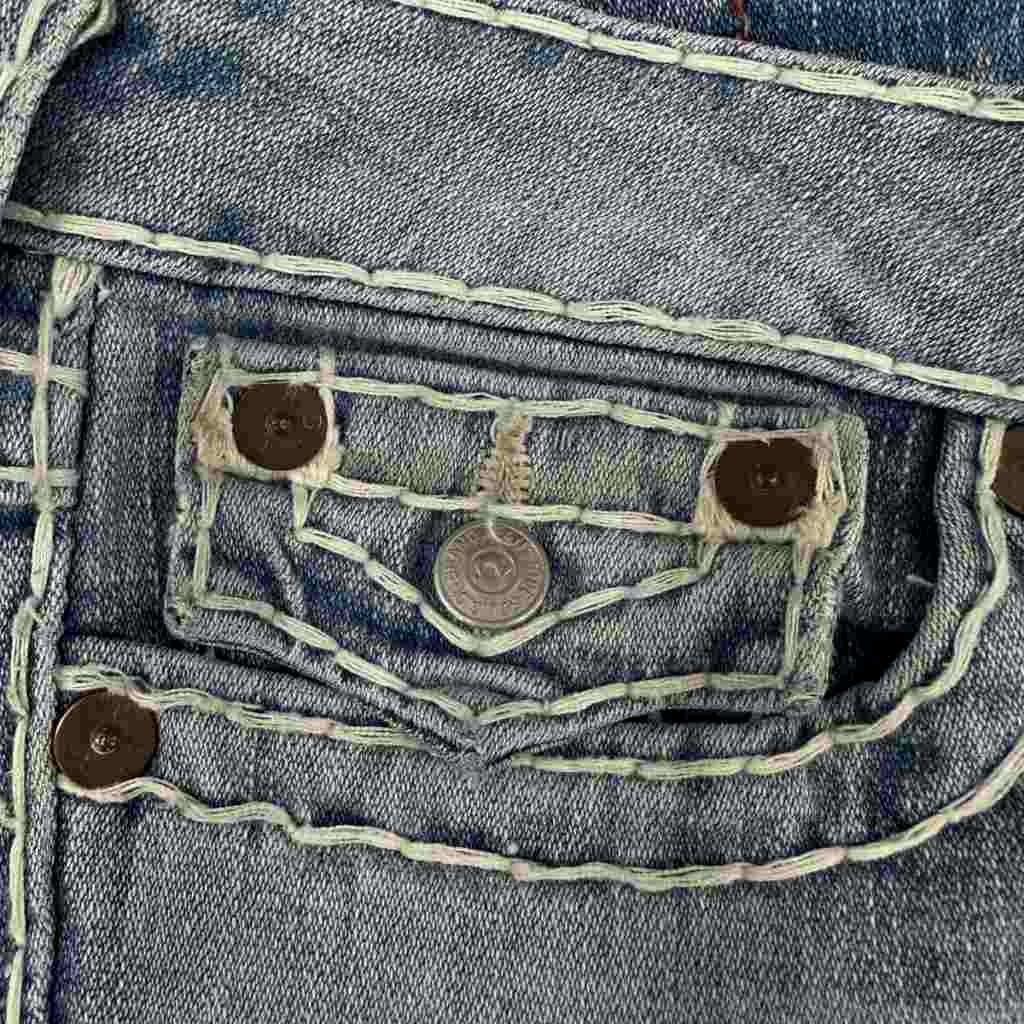トゥルーレリジョン TRUE RELIGION デニム ジーンズ パンツ 29 水色