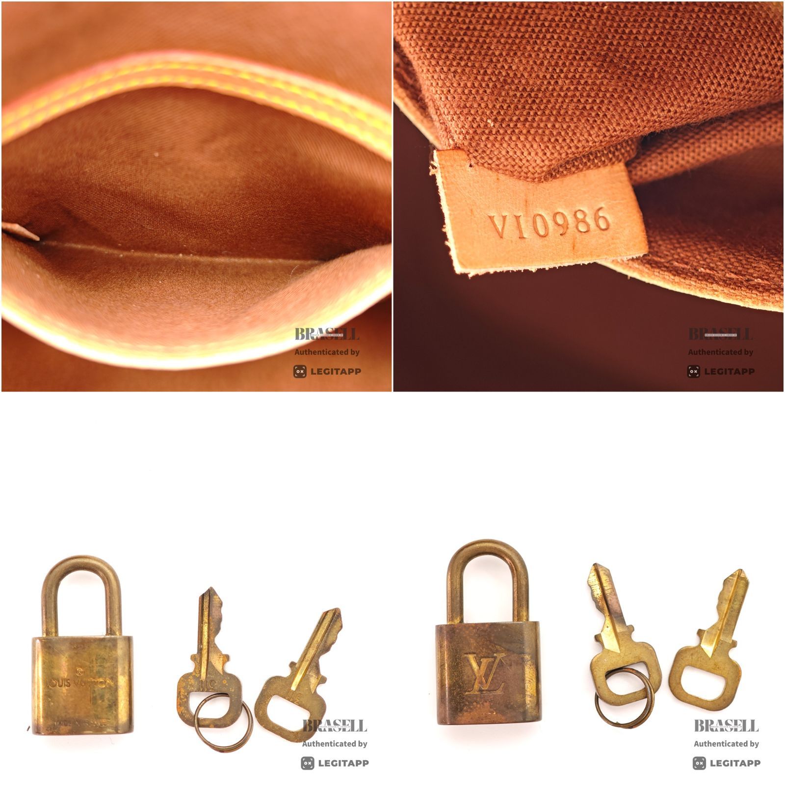 LOUIS VUITTON アルマ M51130 バッグ ハンドバッグ ゴルフ ブラウン レディース メンズ パドロック 鍵