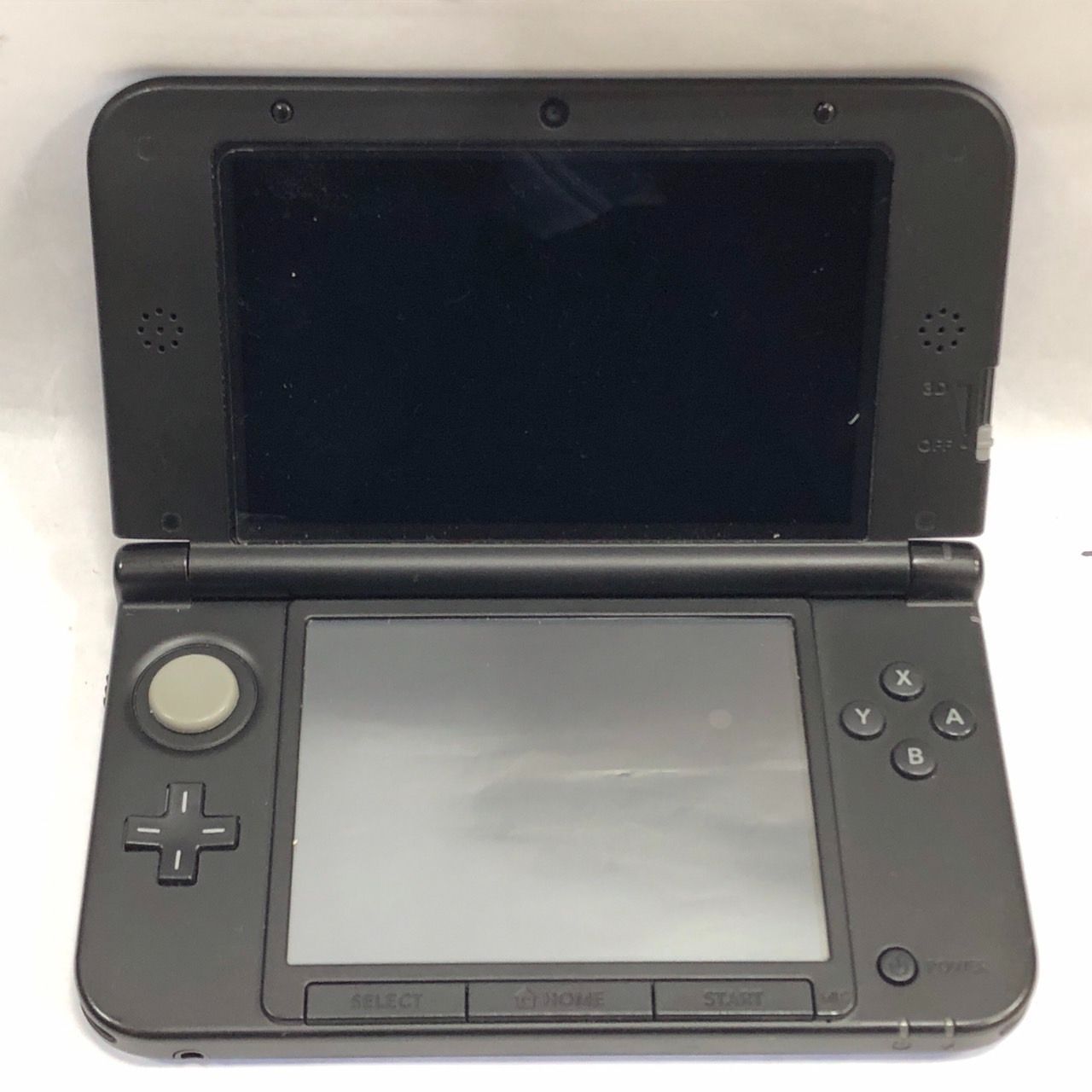 ★Nintendo 任天堂 3DS LL 本体 ブルー×ブラック PSR-001 充電器・タッチペン欠品 携帯用ゲーム機 動作確認済 液晶画面焼け有 中古★008172