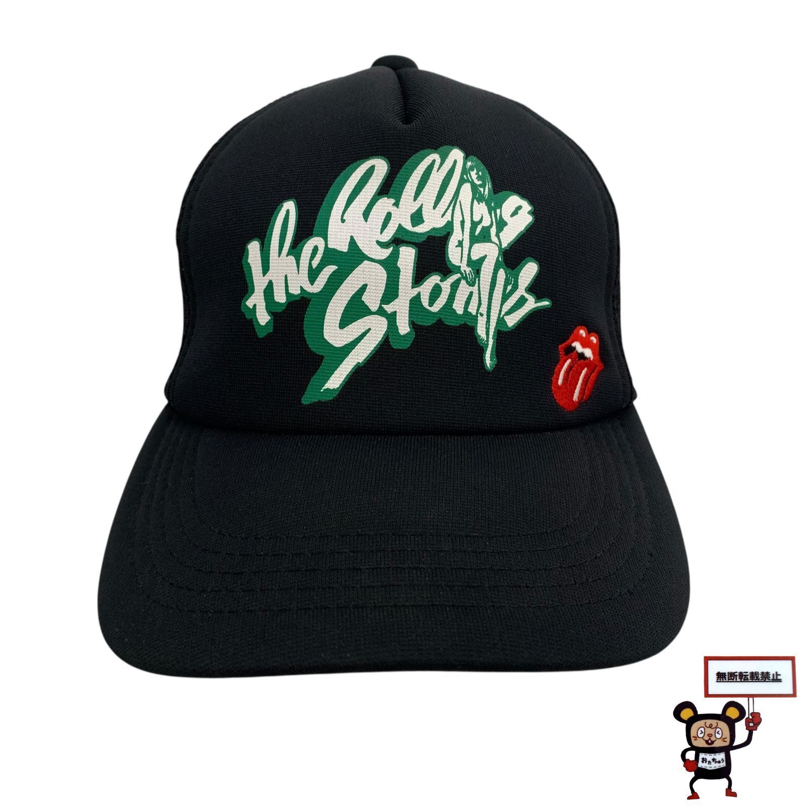 74.HYSTERIC GLAMOUR × THE ROLLING STONES GIRL SITTING RS LOGO メッシュキャップ 【店舗併売品】
