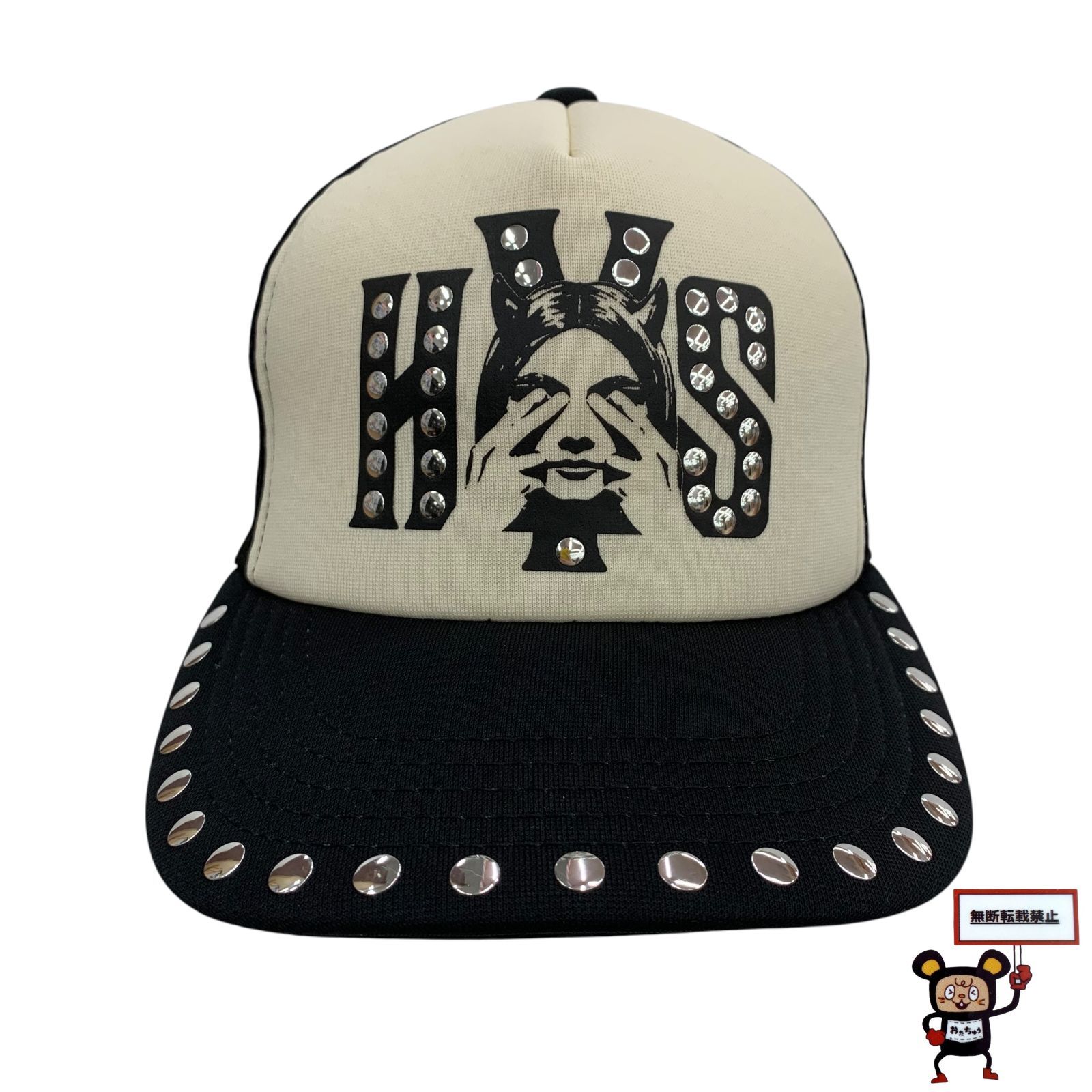74.HYSTERIC GLAMOUR SEE NO EVIL スタッズメッシュキャップ 【店舗
