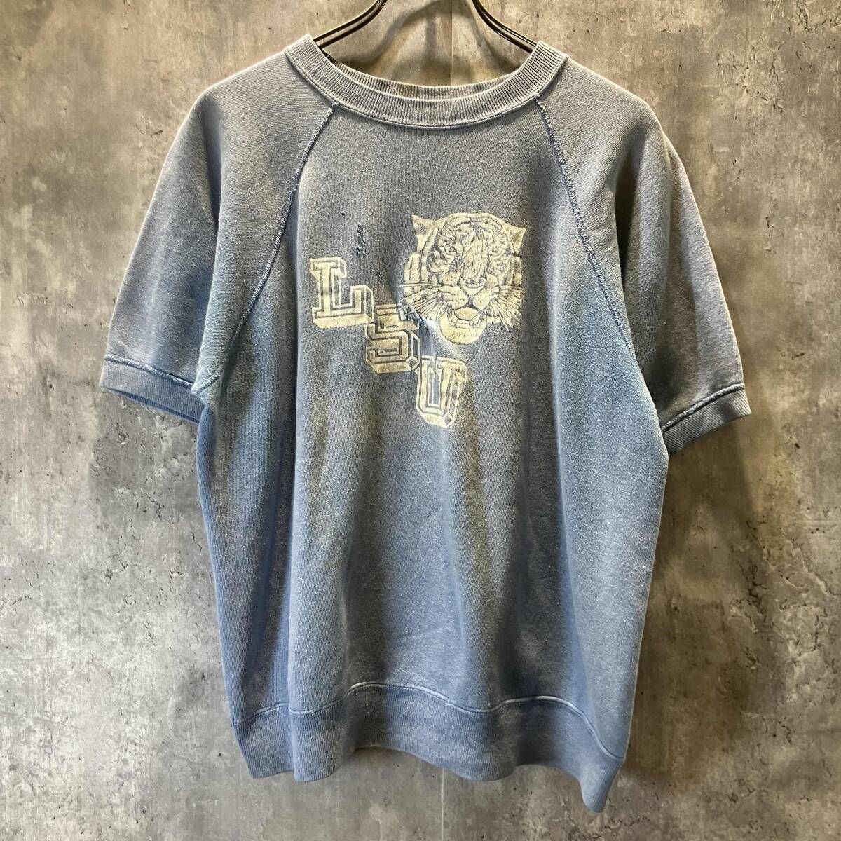 50-60s 半袖スウェット カレッジ LSU ルイジアナ州立大学 ライトブルー 10,579円
