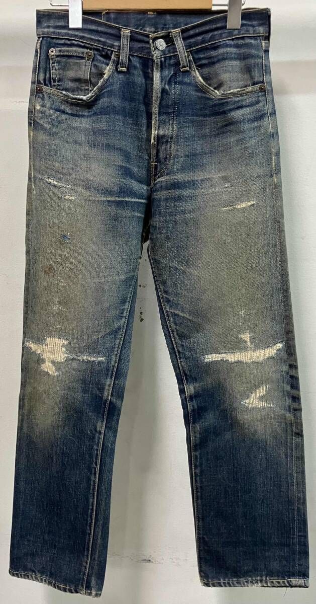 LEVI'S リーバイス ジーンズ ボタン裏6 足長R ビッグE 501XX 赤耳 ブルー