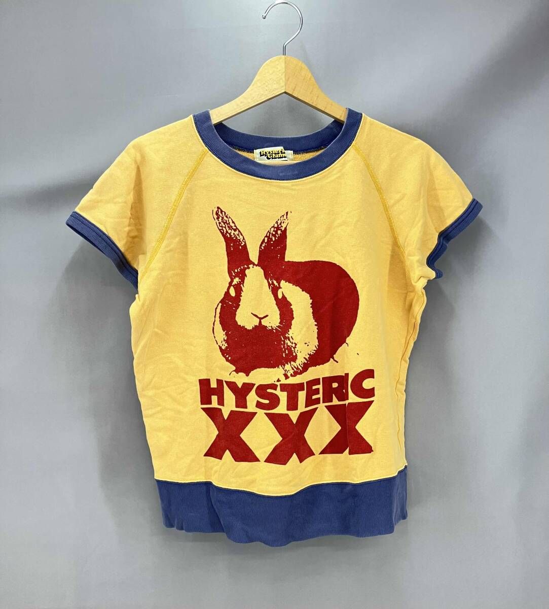 ★ HYSTERIC GLAMOUR ヒステリックグラマー 半袖Tシャツ カットソー 2CS-4100 90s ウサギ サイズフリー イエロー 夏