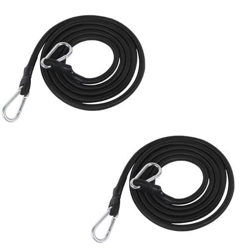 ゴムバンド 紐 ベルト 長さ1M 直径8mm 2本セット カヤック ロープ ストレッチバン ド 荷物固定ベルト 自転車 荷台 ロープ フック付き バンド バイク (× 6)ts