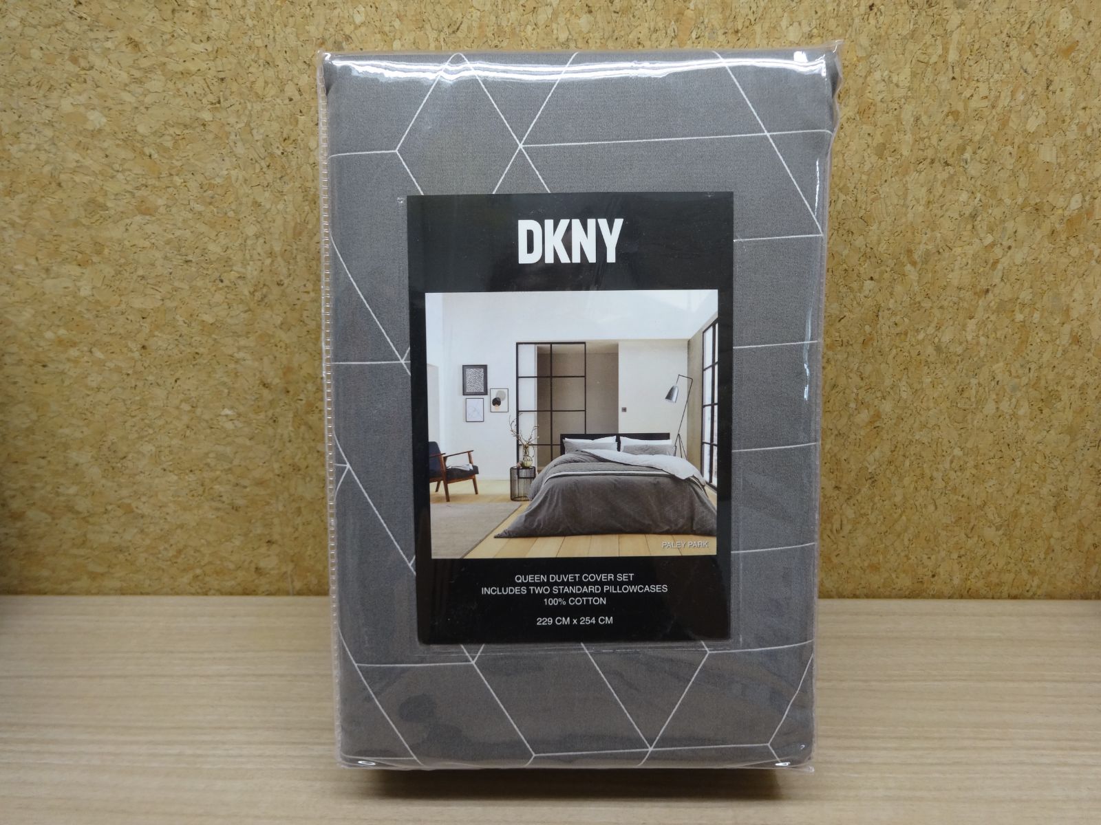 DKNY 掛け布団カバー 枕カバー セット クイーンサイズ 229cm×254cm