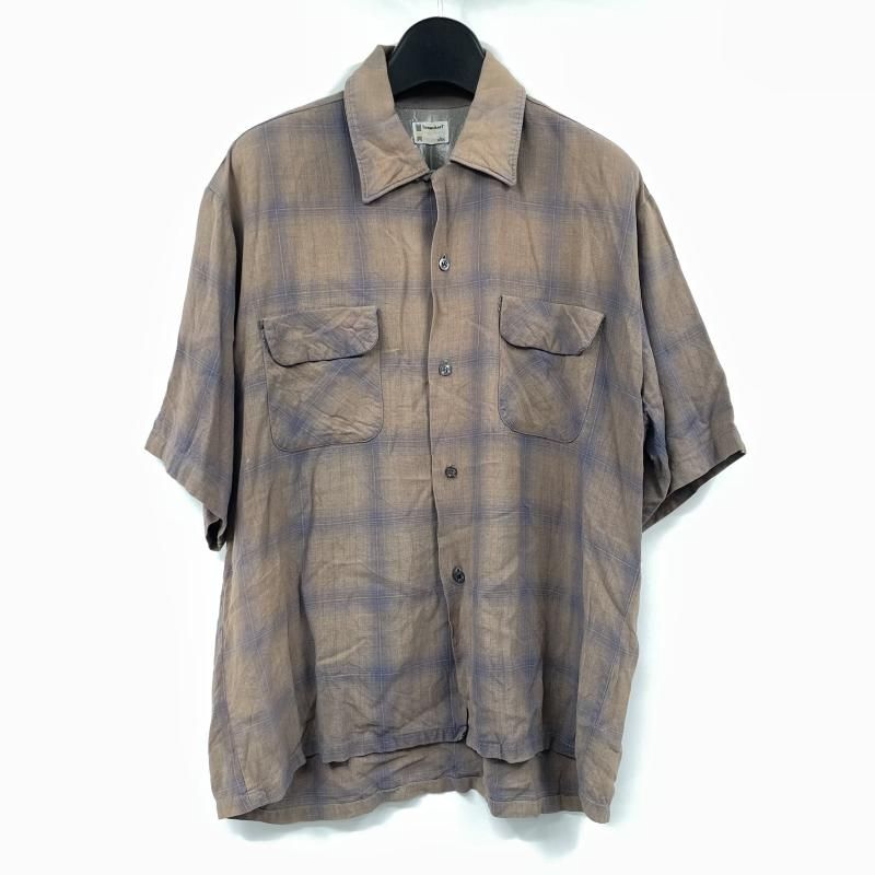 中古】60-70s Pennys TOWNCRAFT オンブレチェック半袖シャツ ブラウン
