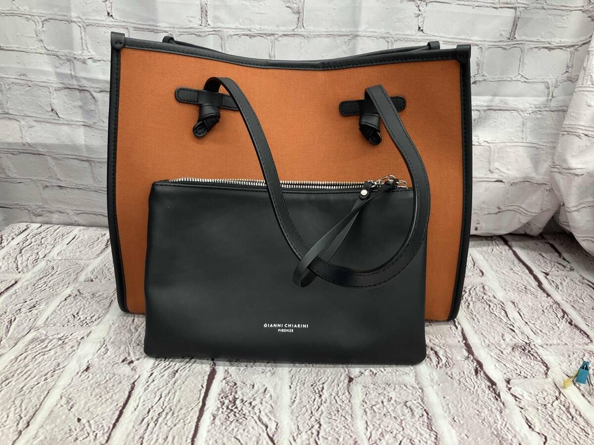 GIANNI CHIARINDジャンニキアリーニトートバック オレンジ