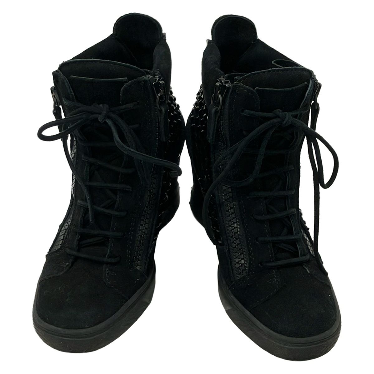 ジュゼッペザノッティ　ショートブーツ　ブーティ　サイドジップ　ヒール giuseppe zanotti(ジュゼッペザノッティ) ショートブーツ 37
