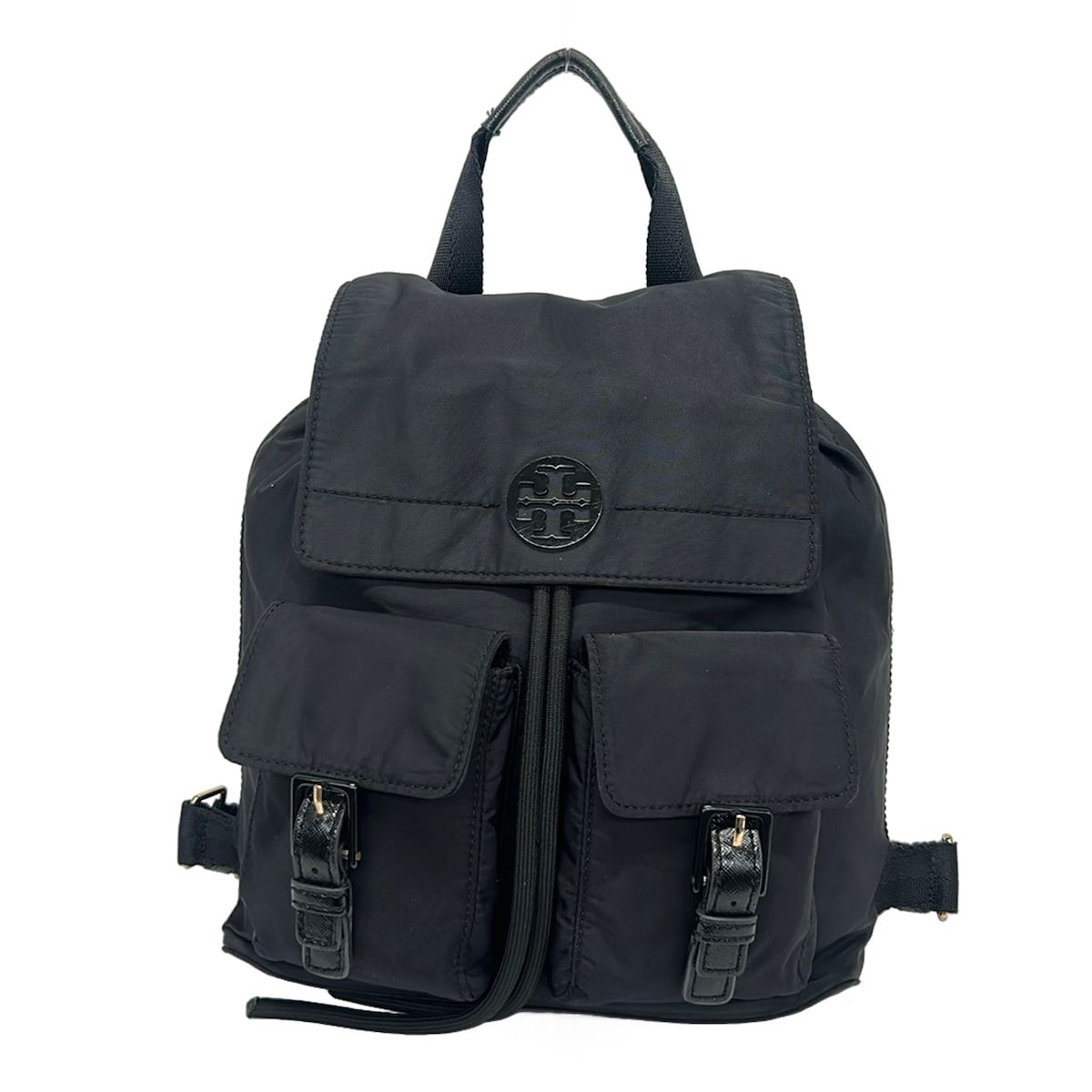 TORY BURCH(トリーバーチ) リュックサック - 黒 巾着型 レザー