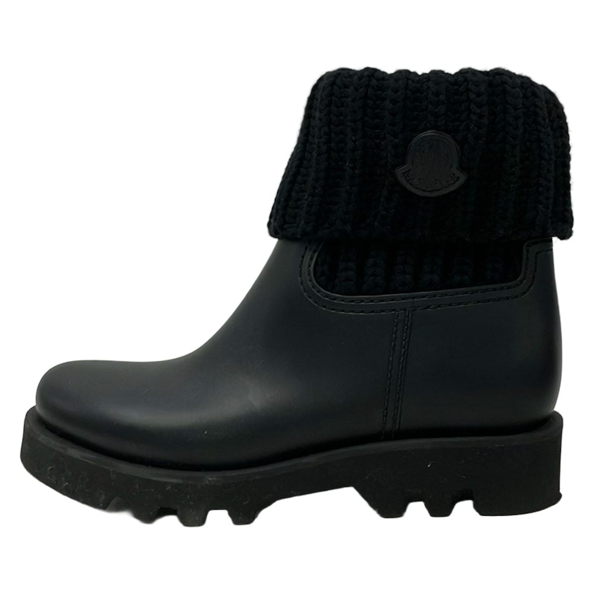 MONCLER(モンクレール) レインブーツ 38 レディース - 黒 インソール取外し可