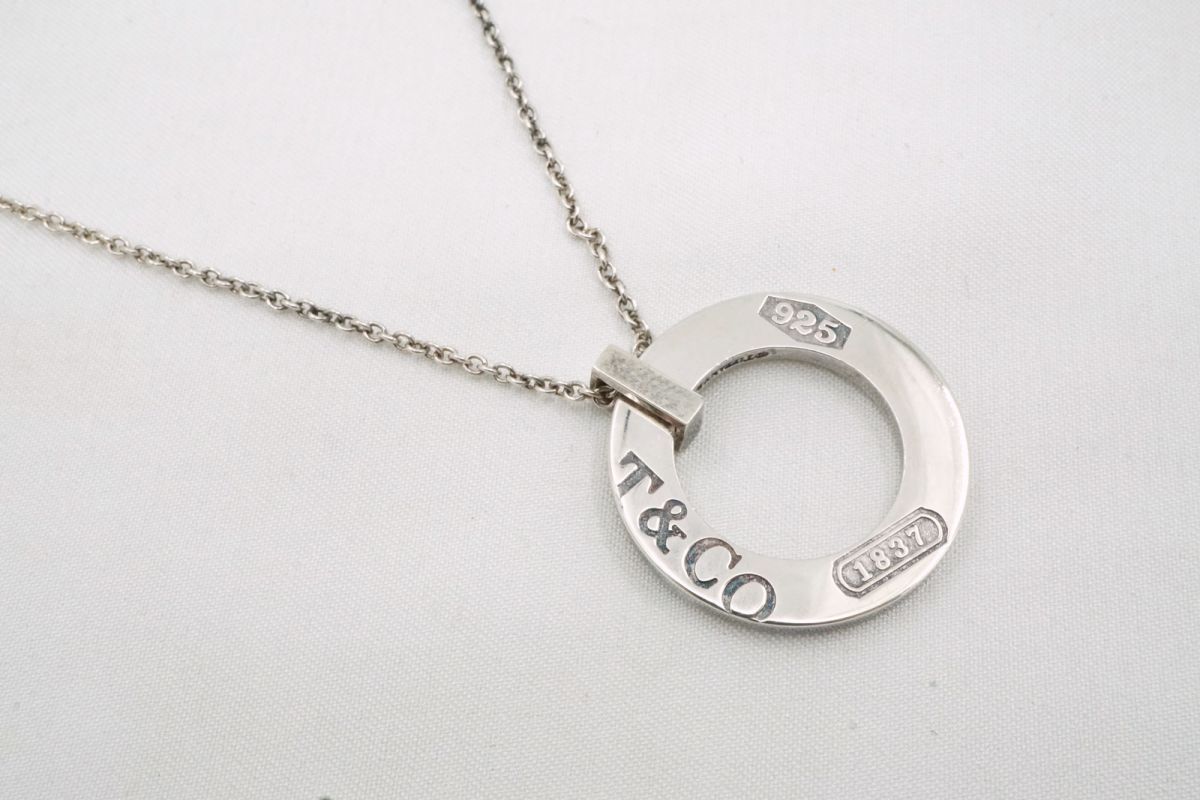 ティファニー 1837 サークル ペンダント ネックレス ラージ Unisex アクセサリー SV925 銀 シルバー TIFFANY&Co. 6954j