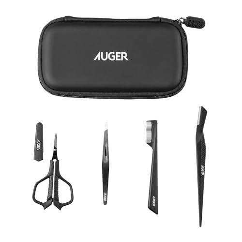 【新品】AUGER アイブローキット ポーチ付き 眉毛 マユ オシャレハサミ 毛抜き シェービングレザー アイブローコーム HC2314 844087ed