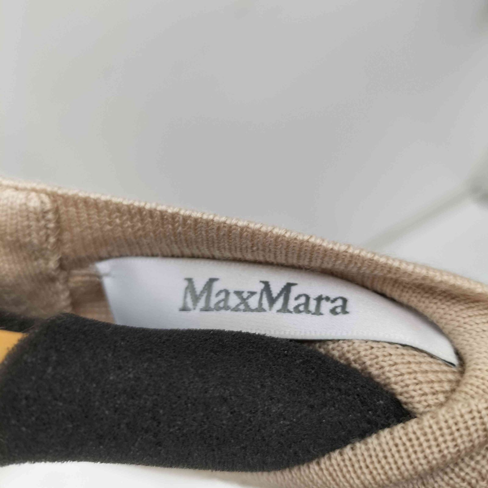 マックスマーラ MAX MARA 白タグ ウールノースリーブワンピース
