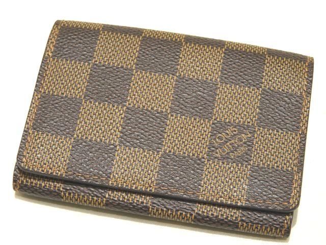 美品 ヴィトン 名刺入れ ☆ N62920 ダミエ・エベヌ アンヴェロップ・カルト ドゥ ヴィジット カードケース LOUIS VUITTON CA5007 ▼8F