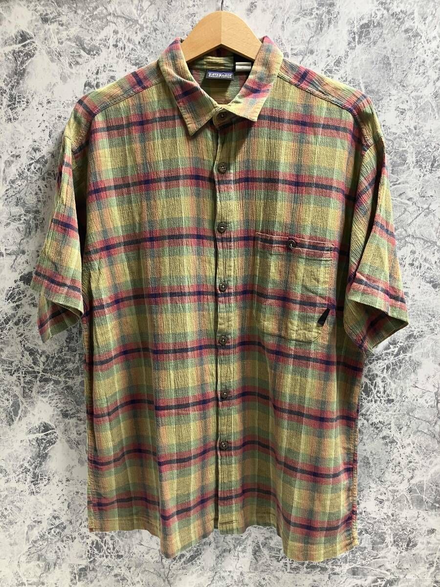 Patagonia ORGANIC COTTON / パタゴニア オーガニックコットン 半袖シャツ クレープ生地 マドラスチェック サイズM