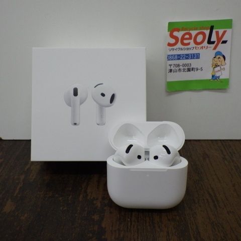 Apple アップル AirPods4 エアポッツ4 ​​​​​​​A3050 タイプC USB-C ワイヤレスイヤホン 第4世代 ノイキャンなし 動作確認済み 中古品