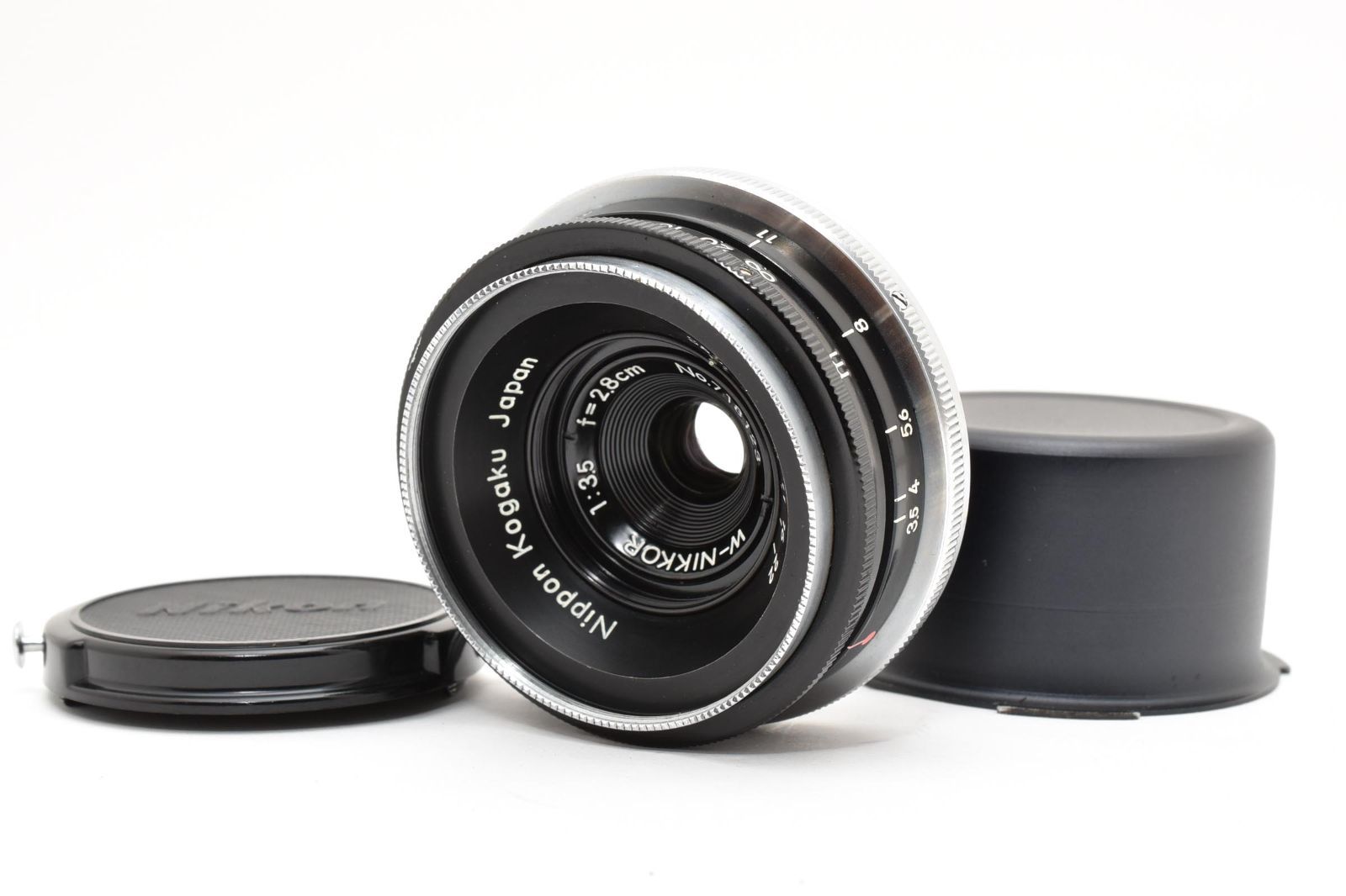 ■ 美品 ■ ニコン　Nikon W-NIKKOR 2.8cm 1:3.5 Sマウント 《動作確認済・前後レンズキャップ付》 オールドレンズ 広角レンズ #A1366