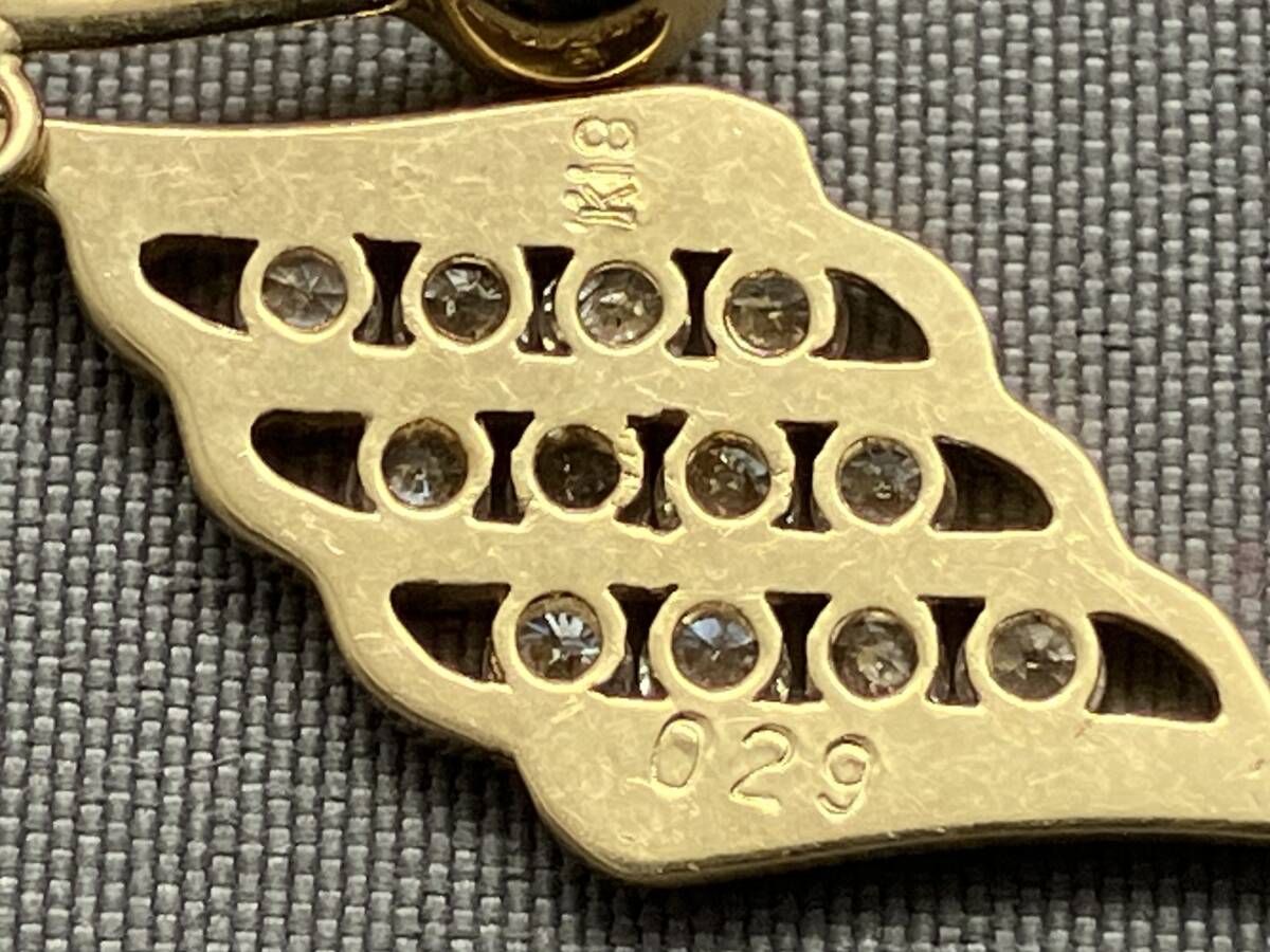 鑑別書付き K18 天然ダイヤモンド 0.29ct 約3.4g イヤリング - メルカリ