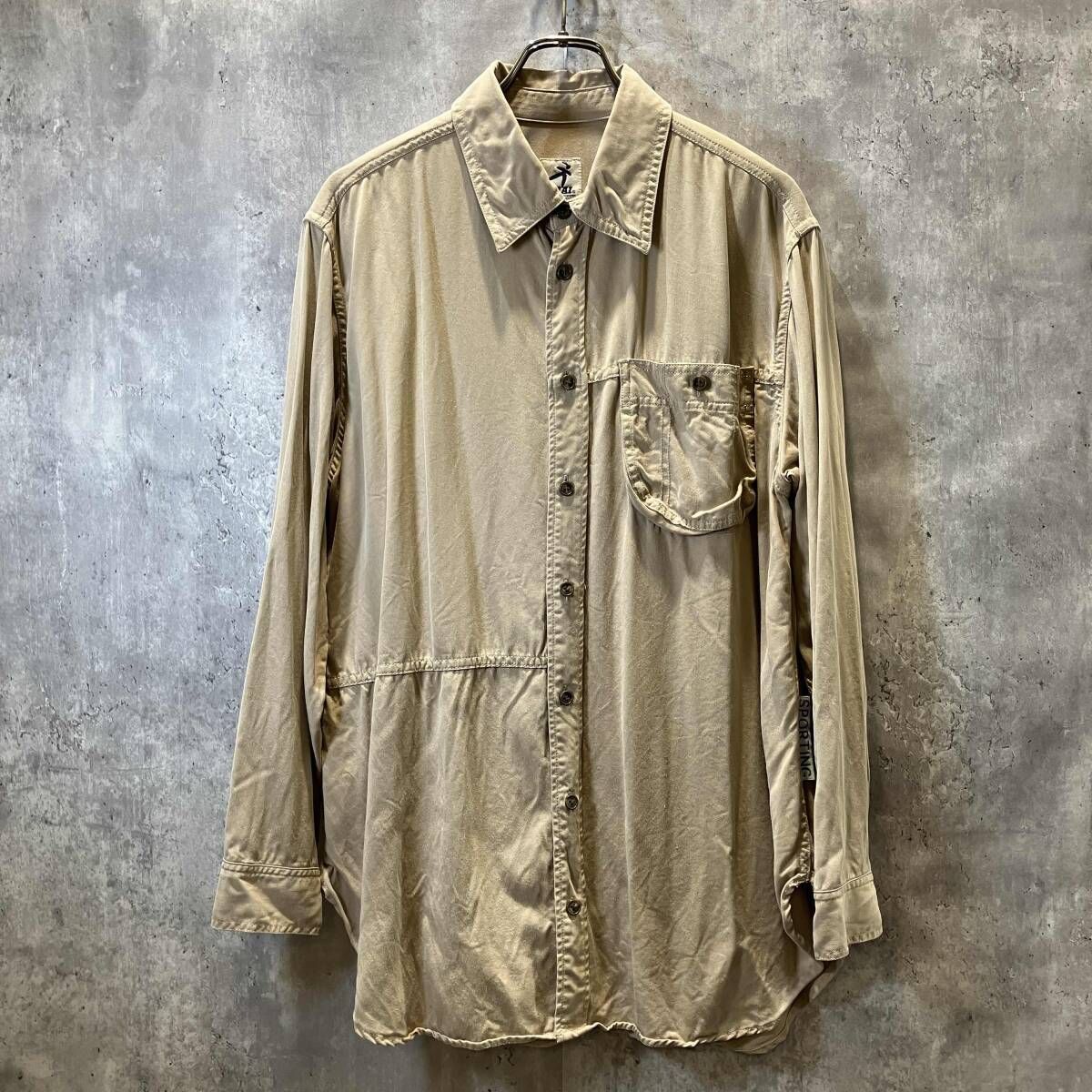 90-00s HAI SPORTING GEAR ハイスポーティングギア リヨセルワークシャツ ベージュ サイズM